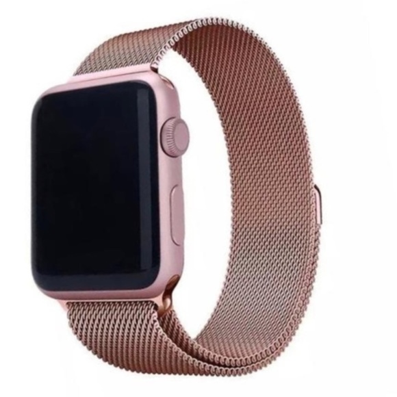 NEW Pink Rose Gold Stainless Band For Apple Watch - Picture 3 of 5